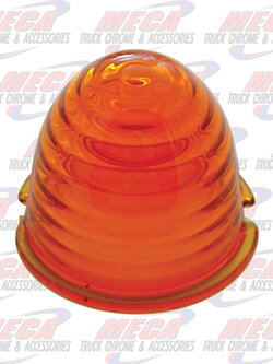 GLASS LENS BEEHIVE STYLE AMBER