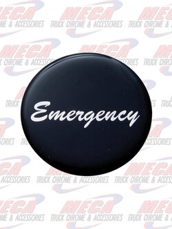 GLOSSY STICKER 'EMERGENCY' BLACK