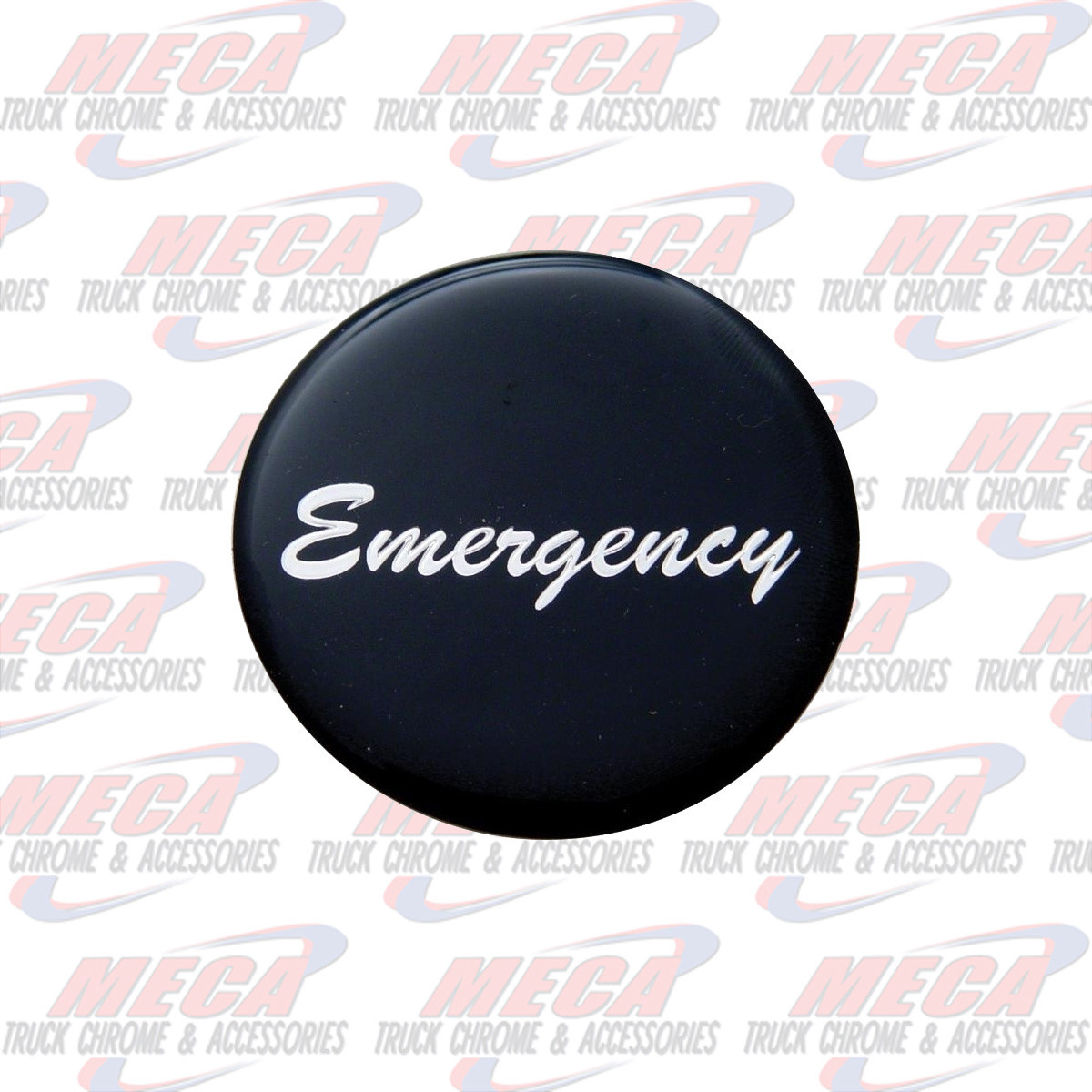 GLOSSY STICKER 'EMERGENCY' BLACK