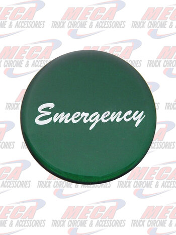 GLOSSY STICKER 'EMERGENCY' GREEN
