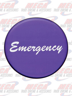 GLOSSY STICKER 'EMERGENCY' PURPLE
