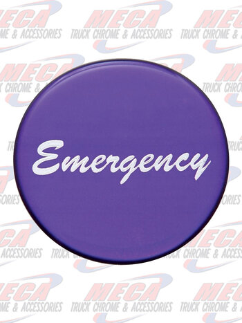 GLOSSY STICKER 'EMERGENCY' PURPLE