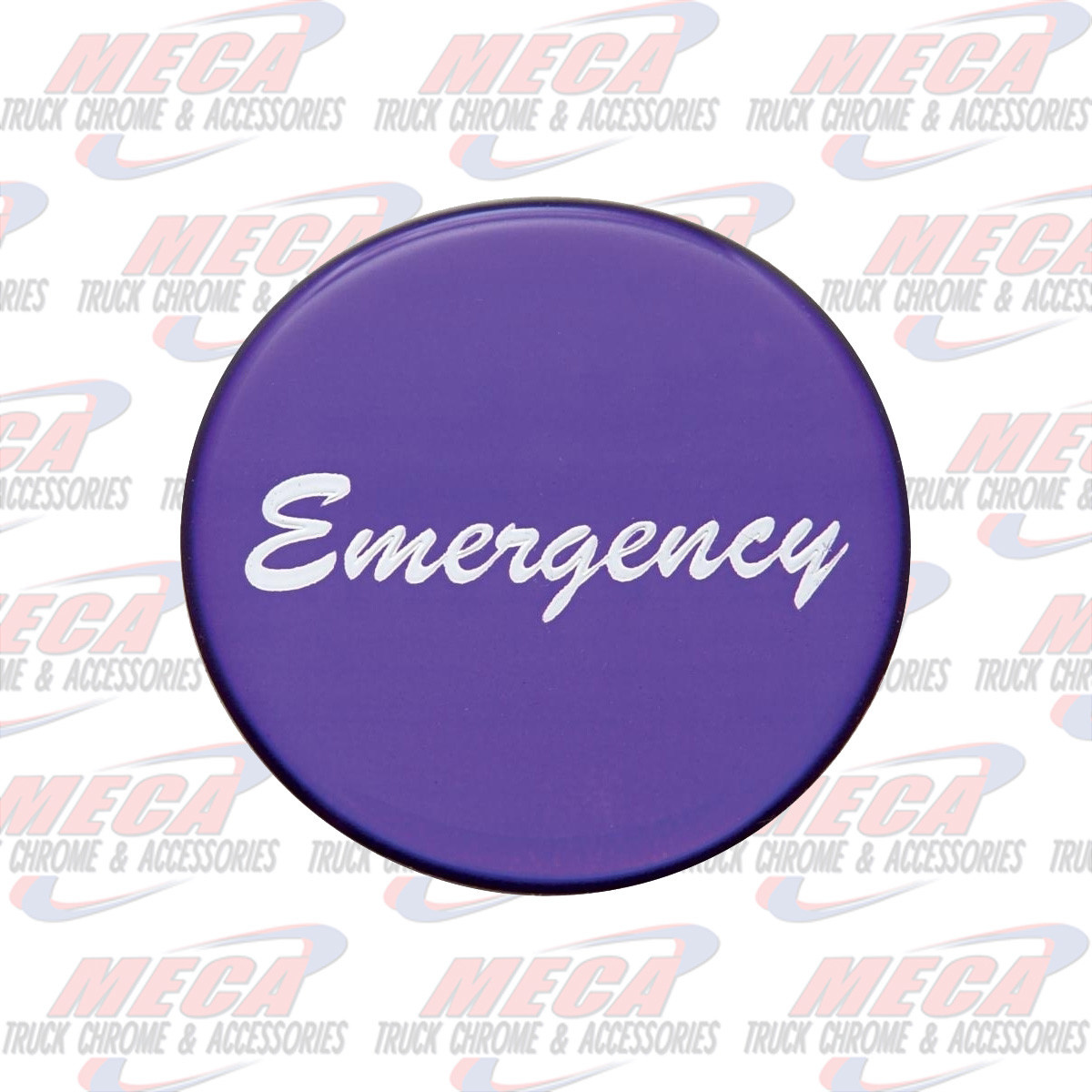 GLOSSY STICKER 'EMERGENCY' PURPLE