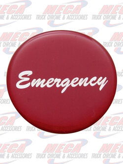 GLOSSY STICKER 'EMERGENCY' RED