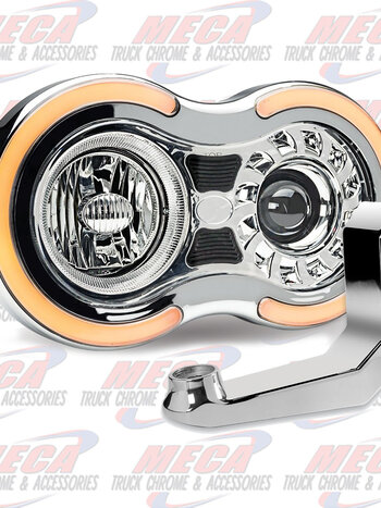 HEADLIGHT PB ASSEMBLY DOUBLE ROUND 5.75'' RETRO DRIVER W/ BRACKETS