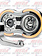 HEADLIGHT PB ASSEMBLY DOUBLE ROUND 5.75'' RETRO PASSENGER W/BRACKETS