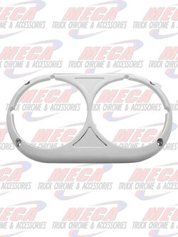 HEADLAMP BEZEL PB DUAL RND OLD STYLE STAINLESS STE