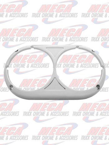 HEADLAMP BEZEL PB DUAL RND OLD STYLE STAINLESS STEEL