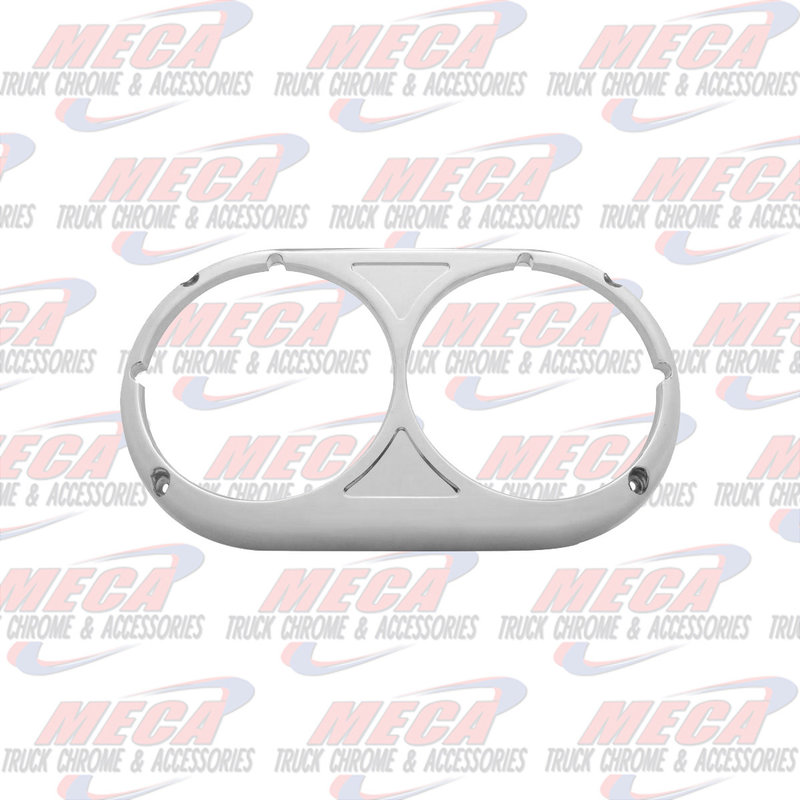 HEADLAMP BEZEL PB DUAL RND OLD STYLE STAINLESS STE
