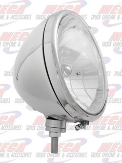 S.S. 9-1/2" HEADLIGHT W/ LENS & #9007 HALOGEN BULB