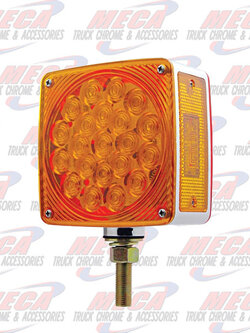 HOOD FENDER LED LEFT 1 BOLT CHROME RED/AMBER