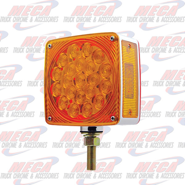 HOOD FENDER LED LEFT 1 BOLT CHROME RED/AMBER