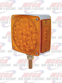 HOOD FENDER LED LIGHT ONE BOLT CHROME AMB/AMB