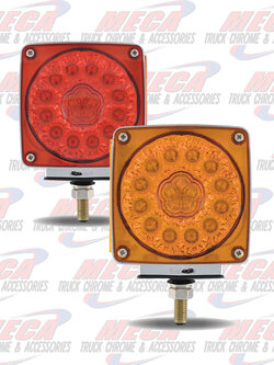 HOOD FENDER LED LIGHT ONE BOLT CHROME RED/AMB RIGH