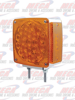 HOOD FENDER LED LIGHT TWO BOLT CHROME AMB/AMB