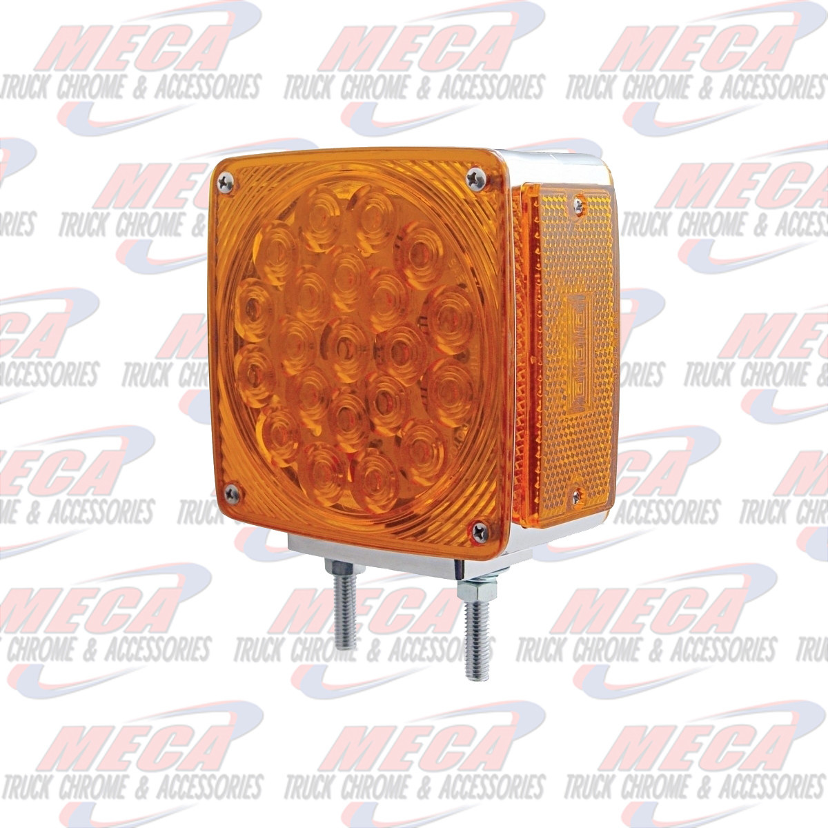 HOOD FENDER LED LIGHT TWO BOLT CHROME AMB/AMB