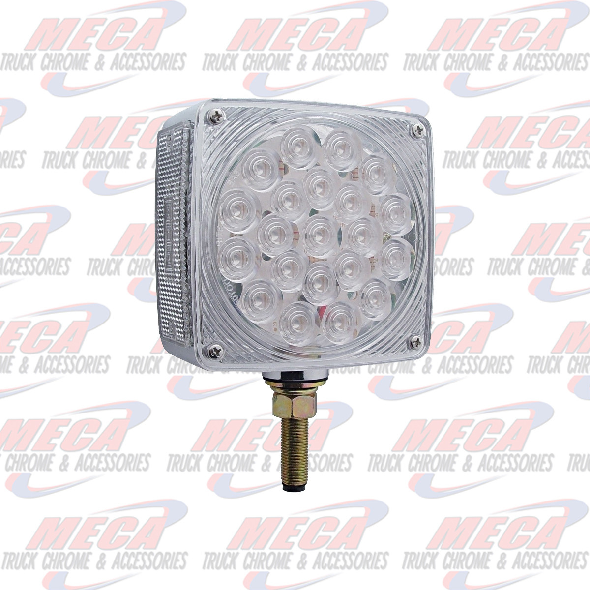 HOOD FENDER LED RIGHT 1 BOLT CHR RED/AMBER CLEAR