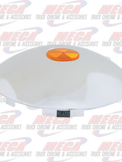 CR UNIV. FRONT HUB CAP W/AMBER REF., 1" LIP, 6 NOTCHES