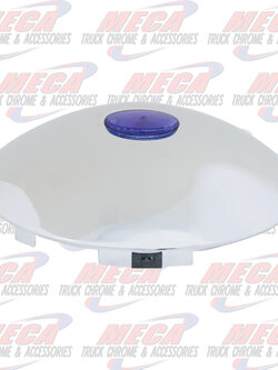 CR. UNIV. FRONT HUB CAP W/BLUE REF., 1" LIP, 6 NOTCHES