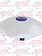 CR. UNIV. FRONT HUB CAP W/BLUE REF., 1" LIP, 6 NOTCHES