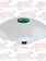 CR. UNIV. FRONT HUB CAP W/GREEN REF., 1" LIP, 6 NOTCHES