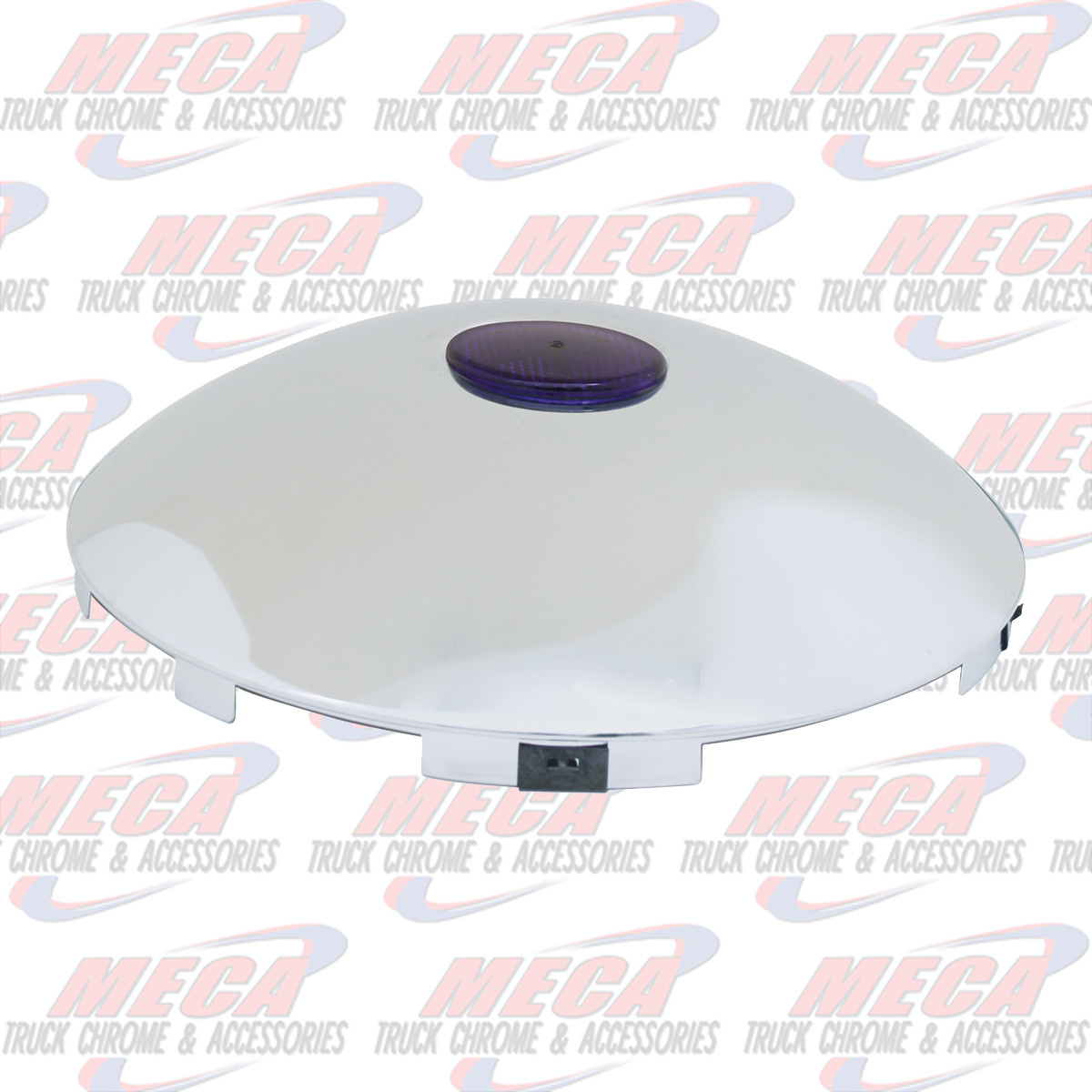 CR. UNIV. FRONT HUB CAP W/PURPLE REF., 1" LIP, 6 NOTCHES