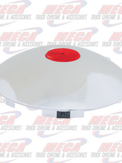 CR. UNIV. FRONT HUB CAP W/RED REF., 1" LIP, 6 NOTCHES
