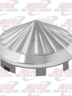 HUBCAP 7/16'' FRONT 6 NOTCH SS W/ REFLECTING RIPPLE
