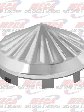HUBCAP 7/16'' FRONT 6 NOTCH SS W/ REFLECTING RIPPLE