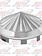 HUBCAP 7/16'' FRONT 6 NOTCH SS W/ REFLECTING RIPPLE