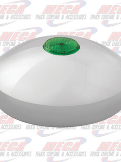 8" I.D. CR. REAR HUB CAP W/GREEN REFLECTOR