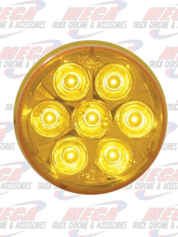 LED 2'' 7 DIODES AMBER REFLECTOR MARKER LIGHT