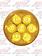 LED 2'' 7 DIODES AMBER REFLECTOR MARKER LIGHT