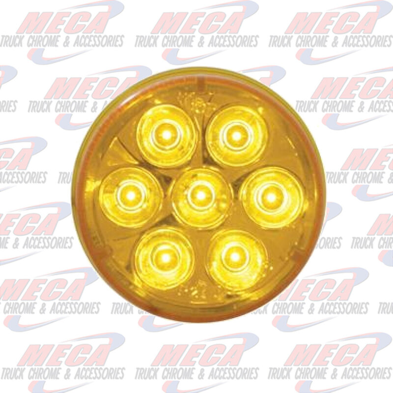 LED 2'' 7 DIODES AMBER REFLECTOR MARKER LIGHT