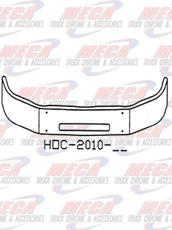VALLEY CHROME BUMPER PB 337 2015+ 14'' W/ STEP HOLE SET FORWARD AXLE