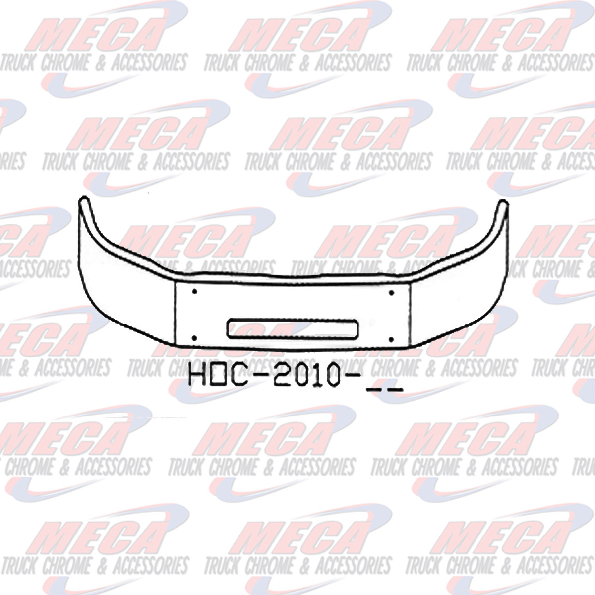 VALLEY CHROME BUMPER PB 337 2015+ 14'' W/ STEP HOLE SET FORWARD AXLE