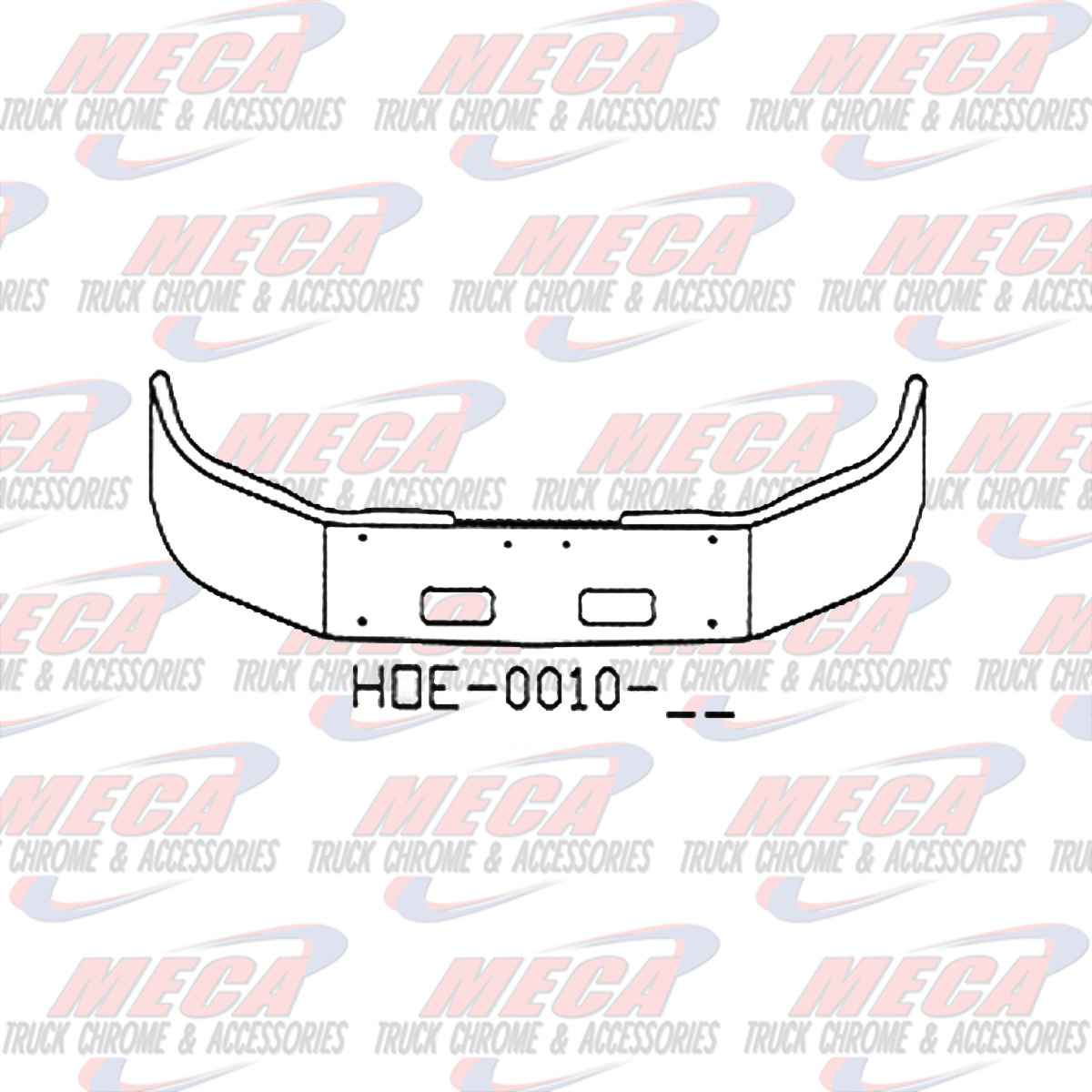 VALLEY CHROME BUMPER PB 348 2016+ 13'' W/ TOW HOLES