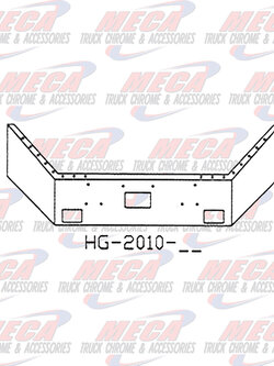 VALLEY CHROME BUMPER PB 378 & 357 20'' S/S BREAK BACK, TOW,FOG