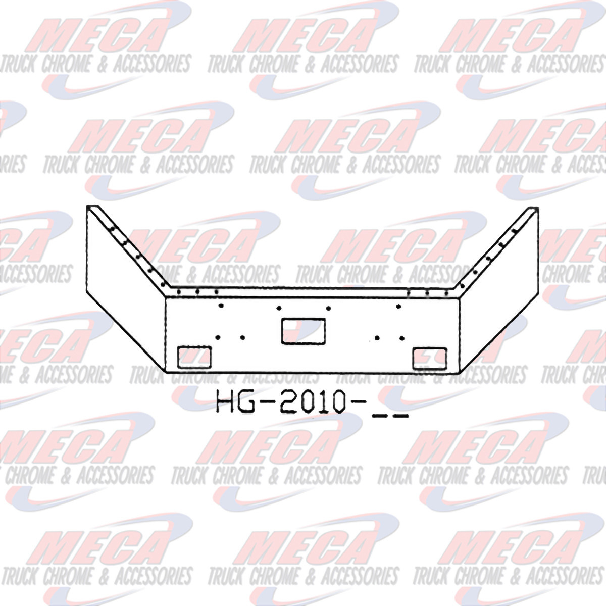 VALLEY CHROME BUMPER PB 378 & 357 20'' S/S BREAK BACK, TOW,FOG