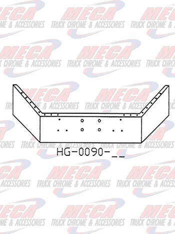 VALLEY CHROME BUMPER PB 378 & 357 16'' CHROME W/ 4 HOLES FOR WINCH