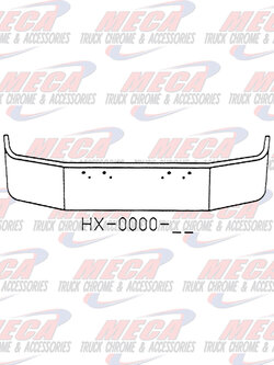 VALLEY CHROME BUMPER PB 367 & 567 16'' CHROME W/ MNTG HOLES ONLY