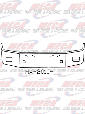 VALLEY CHROME BUMPER PETERBITL 367 & 567 18'' CHROME W/ TOW & FOG