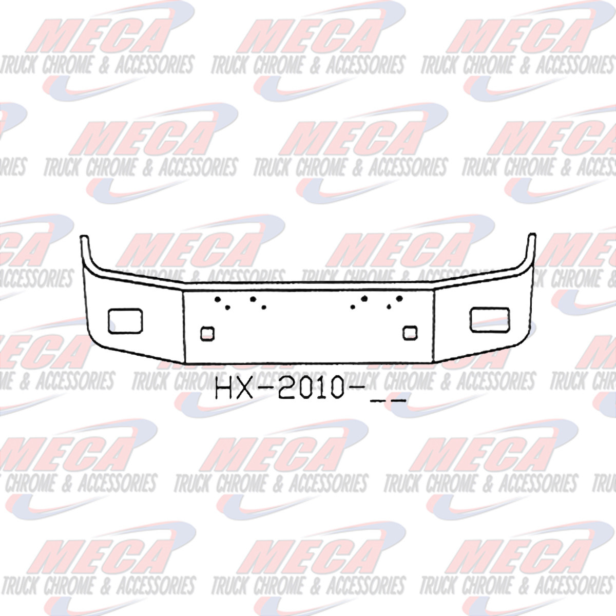 VALLEY CHROME BUMPER PETERBITL 367 & 567 18'' CHROME W/ TOW & FOG