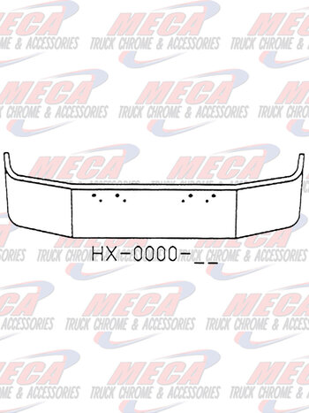 VALLEY CHROME BUMPER PB 367 & 567 20'' SS W/ MOUNTING HOLES ONLY