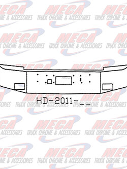 VALLEY CHROME BUMPER PB 375 18'' W/2'' BREAK BACK TOW FOG