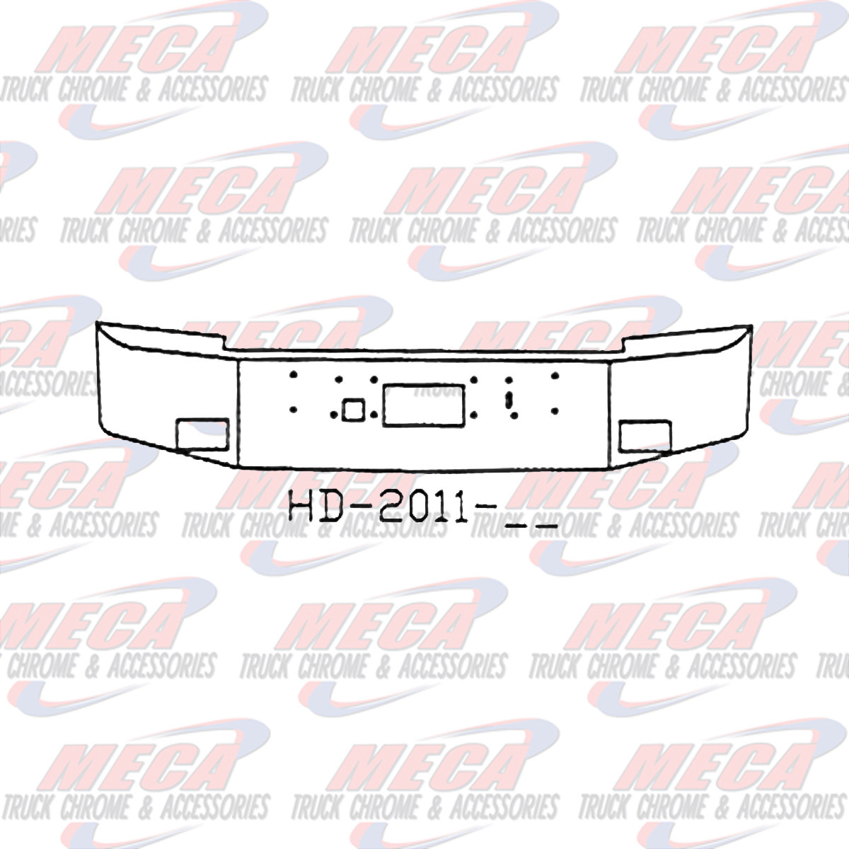 VALLEY CHROME BUMPER PB 375 18'' W/2'' BREAK BACK TOW FOG