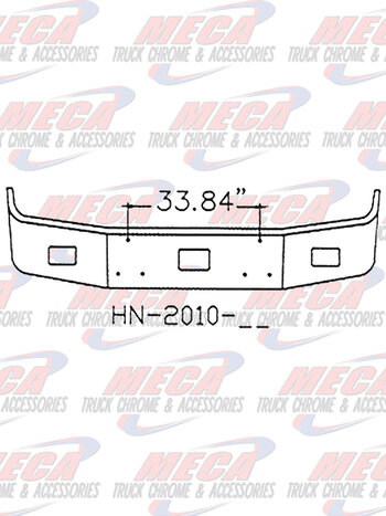 VALLEY CHROME BUMPER 16'' PB 377AE SS TOW & FOG