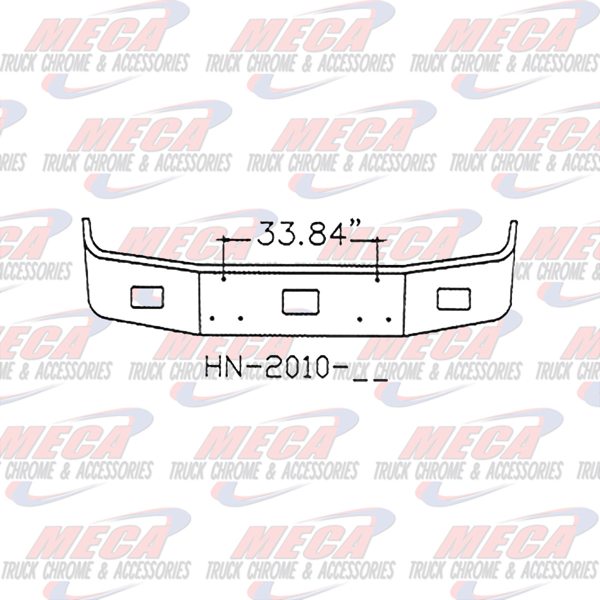 VALLEY CHROME BUMPER 16'' PB 377AE SS TOW & FOG