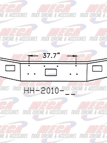 VALLEY CHROME BUMPER PB 377 20'' S/S TOW & FOG HLS