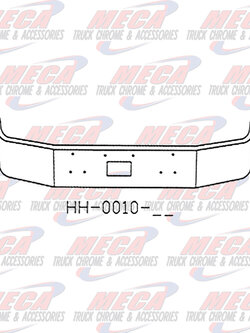 VALLEY CHROME BUMPER PB 377 12'' CHROME SETBACK, TOW HL